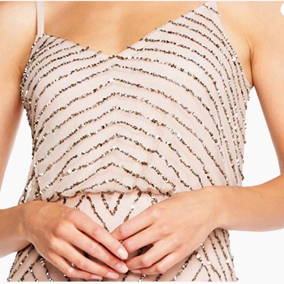 Adrianna Papell Beaded Floor Length Dress - US 4/EU36 - Picture 12 of 12